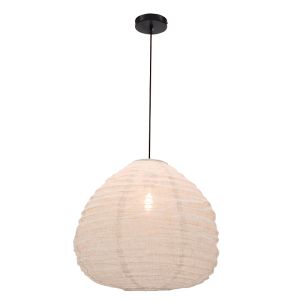 Rustykalna lampa wisząca beżowa, Leila