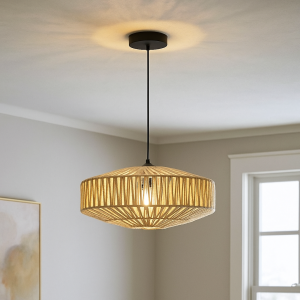 Rustykalna lampa wisząca brązowa, Selena
