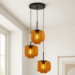 Retro lampa wisząca brązowa, Anniek