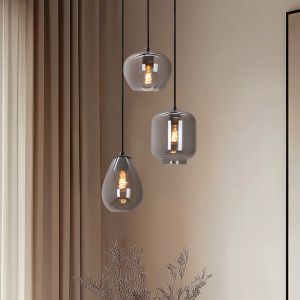 Nowoczesna lampa wisząca szara, Caia