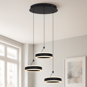 Design lampa wisząca czarna, Lava, 56W, 3000K LED