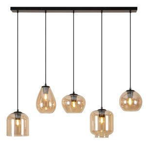 Nowoczesna lampa wisząca bursztynowa, Caia