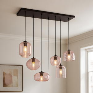 Nowoczesna lampa wisząca różowa, Caia