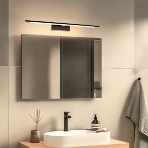 Nowoczesny oświetlenie lustra czarny, Steffy, 8W, 3000K LED, IP44