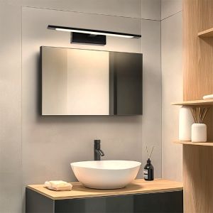 Nowoczesny oświetlenie lustra czarny, Steffy, 6W, 3000K LED, IP44