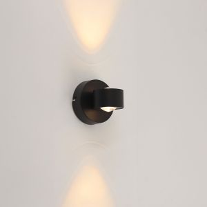 Nowoczesny kinkiet up down czarny, Izzet, 6W, 3000K LED