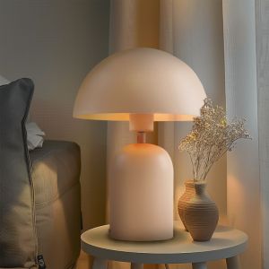 Nowoczesna lampa stołowa różowa, Isha, z przełącznik