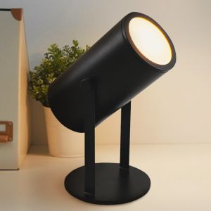 Nowoczesna lampa stołowa akumulatorowa czarna, Elko, 2W, 3000K LED, z przełącznik