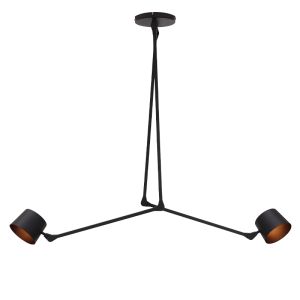 Nowoczesna lampa sufitowa czarna, Rinke