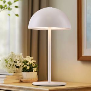 Retro lampa stołowa biała, Douwe, 4W, dim to warm LED, z dotykowy ściemniacz