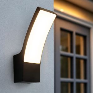 Nowoczesna lampa zewnętrzna czarna, Manel, 12W, 3000K LED, IP44