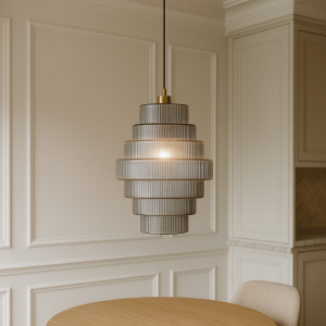 Retro lampa wisząca szara, Paris