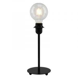 Metalowa lampa stołowa bez abażur czarna, Eileen, z przełącznik
