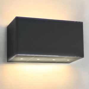 Plastikowy kinkiet solarny zewnętrzny czarny, Sunaina, 1W, 3000K LED, IP65