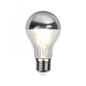 Żarówka lustrzana E27 ściemnialna Malik, srebro, A60, 4,8W, 2700K, IP44
