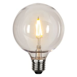 Plastikowa lampa G95 E27 do użytku na zewnątrz, 2200K, przezroczysta