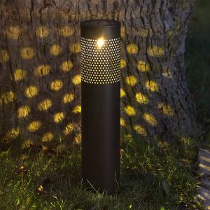 Aluminiowa słoneczna lampa dogruntowa czarna, Adela, 0,064W, 3000K LED, IP44
