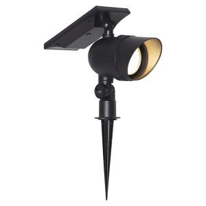 Aluminiowa słoneczna lampa dogruntowa czarna, Ancilla, 0,064W, 3000K LED, IP44