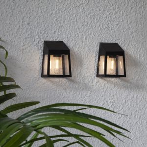 2-pack nowoczesne lampy solarne Amro, czarne