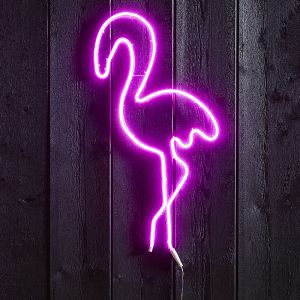 Metalowa lampa zewnętrzna różowa, Flamingo, 5,8W, różowy LED, IP44