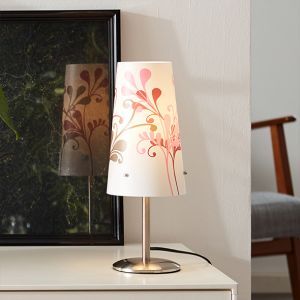 Plastikowa lampa stołowa chromowana, Nayra
