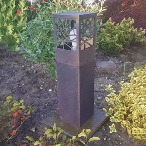 Rustykalna lampa zewnętrzna rdzawa, Teske, IP44