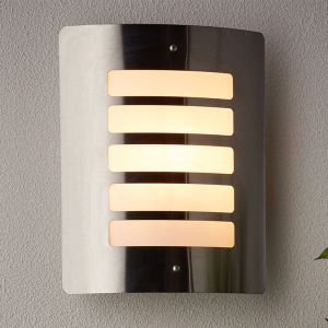 Metalowa lampa zewnętrzna chromowana, Alea, IP44