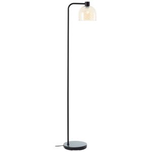 Retro lampa stojąca bursztynowa, Ubah, z przełącznik