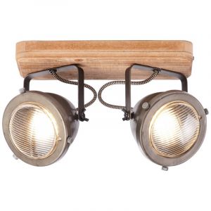 Drewniana lampa sufitowa brązowa, Elena