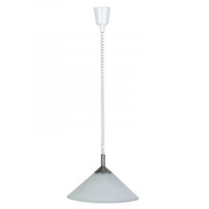 Szklana lampa wisząca biała, Elisa