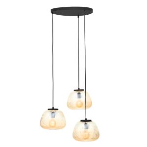 Retro lampa wisząca bursztynowa, Neha