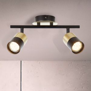 Nowoczesna lampa sufitowa mosiądz, Cato
