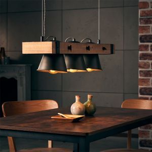 Drewniana lampa wisząca brązowa, Audrey