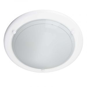 Szklana lampa sufitowa biała, Angely