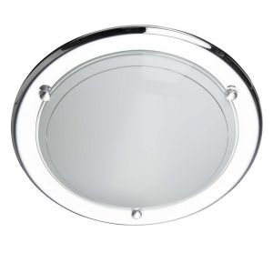 Szklana lampa sufitowa chromowana, Angely
