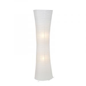 Metalowa lampa stojąca biała, Isalie, z przełącznik
