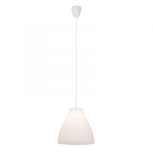 Plastikowa lampa wisząca biała, Paco
