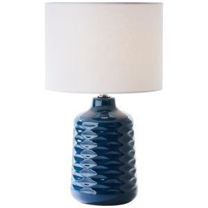 Retro lampa stołowa niebieska, Roelf, z przełącznik