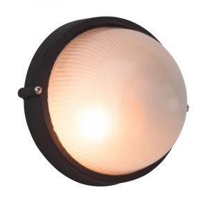 Szklana lampa zewnętrzna czarna, Trishana, IP44