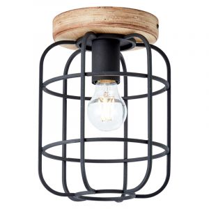 Drewniana lampa sufitowa czarna, Taede