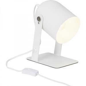 Nowoczesna lampa stołowa biała, Arlette, z przełącznik