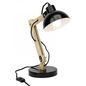 Nowoczesna lampa biurkowa czarna, Allegra, z przełącznik