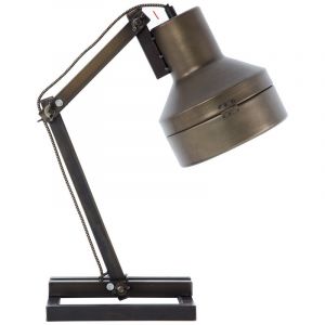 Retro lampa stołowa czarna, Eliza, z przełącznik