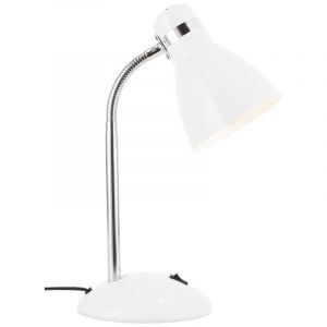 Plastikowa lampa biurkowa biała, Santana, z przełącznik