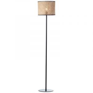 Rustykalna lampa stojąca brązowa, Emmelie, z przełącznik