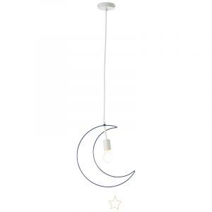 Metalowa lampa wisząca dla dzieci niebieska, Razia