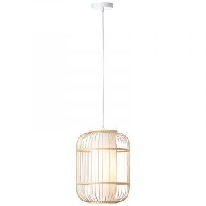 Drewniana lampa wisząca biała, Hans