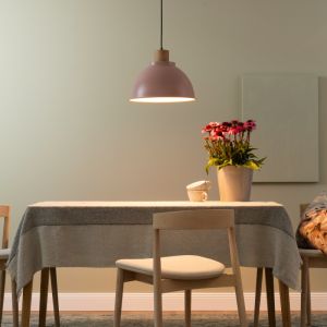 Rustykalna lampa wisząca różowa, Thalina