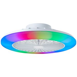 Nowoczesny wentylator sufitowy biały, Sofieke, 40W, RGBW LED, z pilot