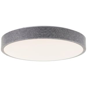 Rustykalny plafon sufitowy szary, Soeraya, 24W, 3000K LED, ściemniana w 3 krokach
